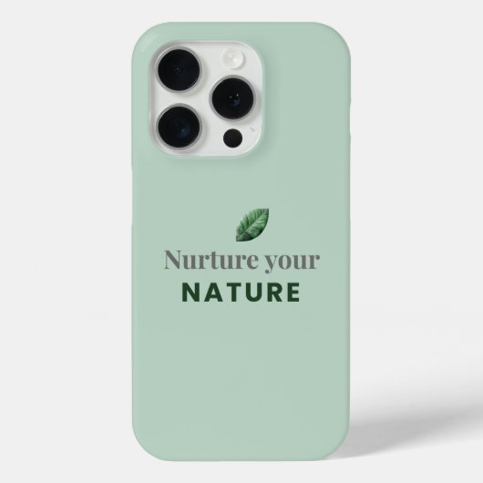 Nurture Your Nature Minimal Motivational iPhone Ca Case-Mate iPhone Hülle (Rückseite)