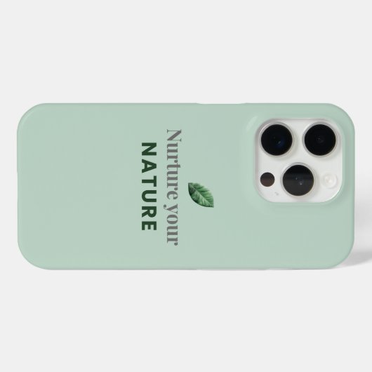Nurture Your Nature Minimal Motivational iPhone Ca Case-Mate iPhone Hülle (Rückseite (Horizontal))