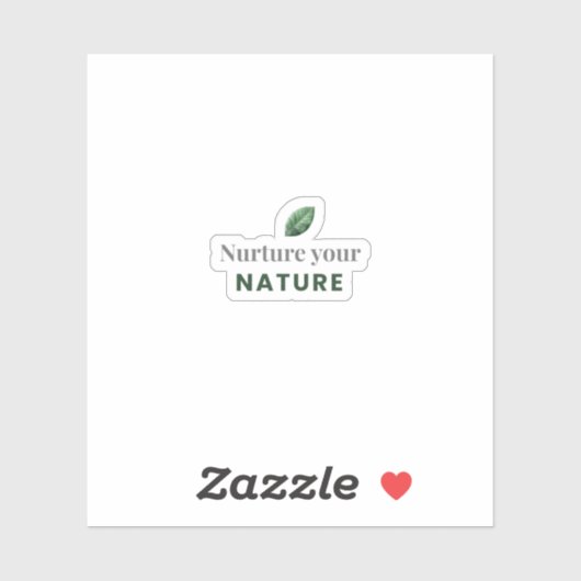 Nurture Your Nature Minimal Motivational Sticker (Blatt)