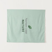 Nurture Your Nature Minimal Motivational Wall Tape Wandteppich (Vorderseite (Horizontal))