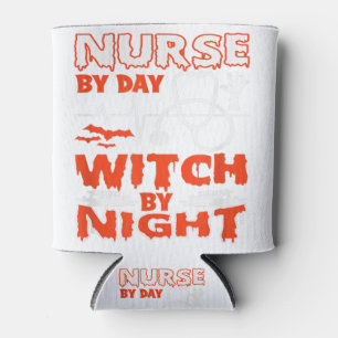 Nurve by Day Hexe by Night Halloween Pumpkin Spic Dosenkühler