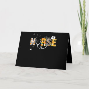 Nurve Halloween Shirt Geschenk mit Kürbisboospinne Karte