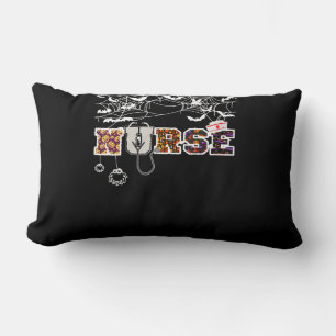 Nurve Halloween Shirt Geschenk mit Kürbisboospinne Lendenkissen
