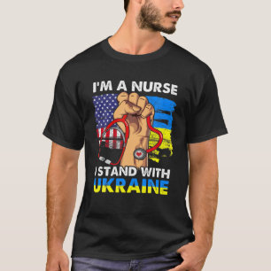 Nurve Stand mit ukrainischer Flagge USA Männer Wo T-Shirt