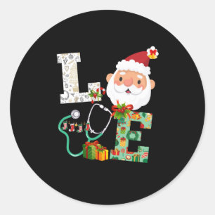 Nurve Stethoscope Weihnachtsschmuck Dekorationsges Runder Aufkleber
