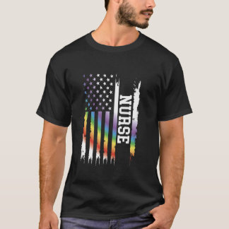 Nurve United Staaten störte Regenbogen unter US-Fl T-Shirt
