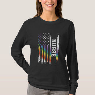 Nurve United Staaten störte Regenbogen unter US-Fl T-Shirt