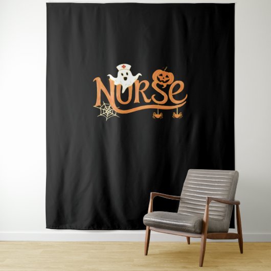 Nurween Niedlich Ghost und Pumpkin Essential T Wandteppich (Beispiel)