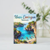 Nusa Ceningan Indonesien Postkarte (Stehend Vorderseite)