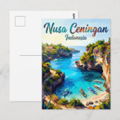 Nusa Ceningan Indonesien Postkarte (Vorne/Hinten)
