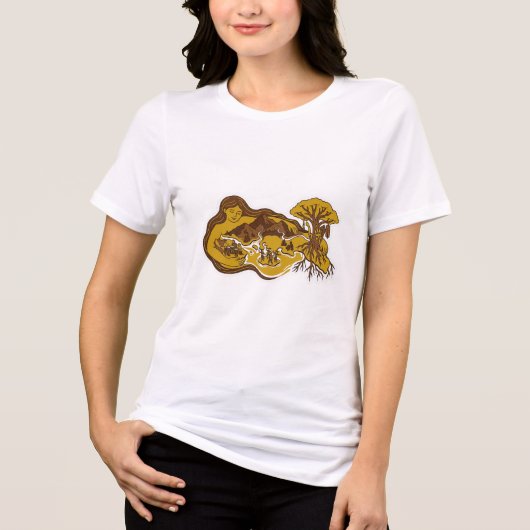Nusa Ina (Mutterinsel) Tri-Blend Shirt (Vorderseite)