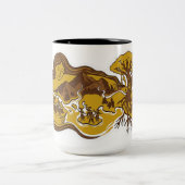 Nusa Ina (Mutterinsel) Zweifarbige Tasse (Mittel)