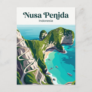 Nusa Penida Indonesien Postkarte
