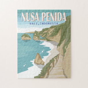 Nusa Penida Strand Bali Indonesien Vintage Puzzle