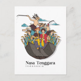 Nusa Tenggara Indonesia Travel Postkarte