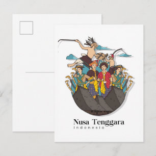 Nusa Tenggara Indonesien Reise Postkarte