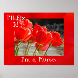 Nuses Kunst druckt rote Tulpen, die ich Plakate