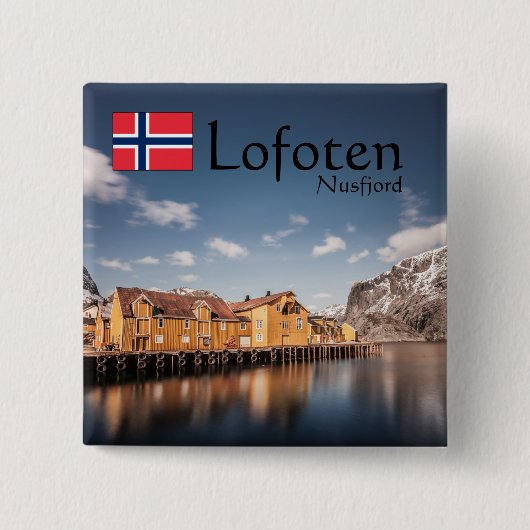 Nusfjord Lofoten Button (Vorderseite)