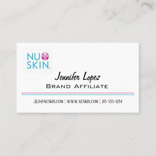 NuSkin Visitenkarte (Vorderseite)