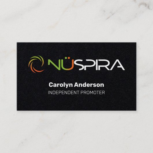 NuSpira Black Business Card Visitenkarte (Vorderseite)