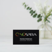 NuSpira Black Business Card Visitenkarte (Stehend Vorderseite)