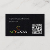 NuSpira Black Business Card Visitenkarte (Rückseite)