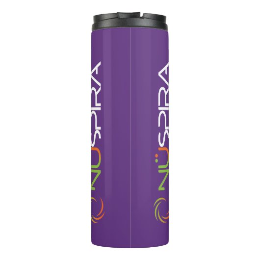 NuSpira Lila Thermosbecher (Rückseite)