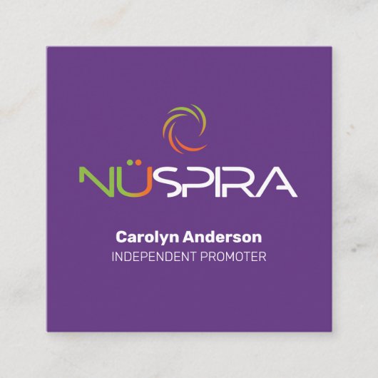NuSpira Lila Visitenkarte (Vorderseite)