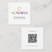 NuSpira White Business Card Quadratische Visitenkarte (Vorne/Hinten)