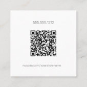 NuSpira White Business Card Quadratische Visitenkarte (Rückseite)