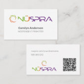 NuSpira White Business Card Visitenkarte (Vorne/Hinten)