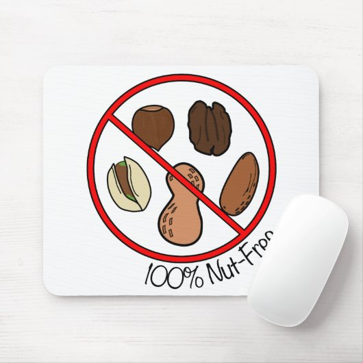 Nuss 100% frei (Baum-Nüsse u. Erdnüsse) Mousepad (Mit Mouse)