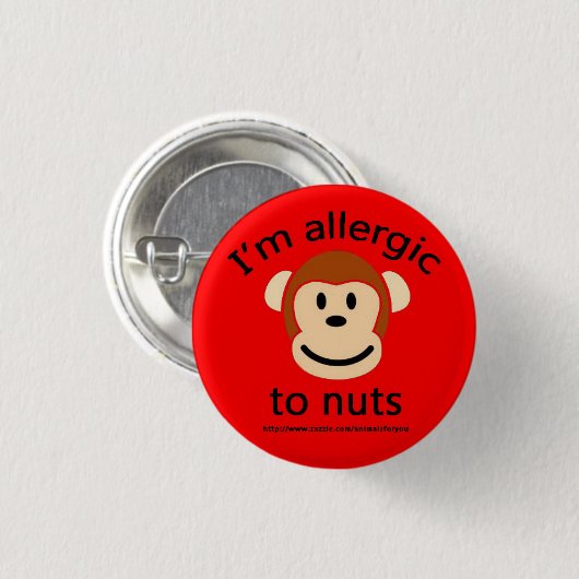 Nuss-Allergie-Alarm Button (Vorne & Hinten)