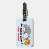 Nuss-Allergie-Alarm-Haifisch-Umbau für Gepäckanhänger (Vorderseite vertikal)