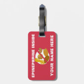 Nuss-Allergie-Alarm-Haifisch-Umbau für Gepäckanhänger (Rückseite vertikal)