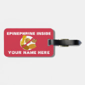 Nuss-Allergie-Alarm-Haifisch-Umbau für Gepäckanhänger (Rückseite horizontal)