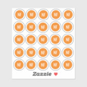 Nuss-freie Aufkleber (Blatt)