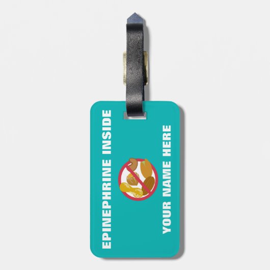 Nuss-freier KinderSuperheld-Mädchen-Alarm für Gepäckanhänger (Rückseite vertikal)