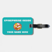 Nuss-freier KinderSuperheld-Mädchen-Alarm für Gepäckanhänger (Rückseite horizontal)