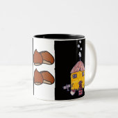 Nuss-Hütten-Tasse Zweifarbige Tasse (VorderseiteRechts)