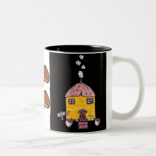 Nuss-Hütten-Tasse Zweifarbige Tasse