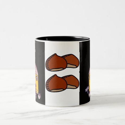 Nuss-Hütten-Tasse Zweifarbige Tasse (Mittel)