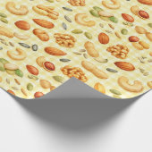 Nuss- und Samenmuster Geschenkpapier (Ecke)