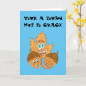 Nuss zum Crack - Grußkarte Karte (Gelbe Blume)