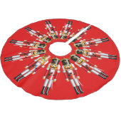 Nussartige Nussknacker-Armee Polyester Weihnachtsbaumdecke (Schrägansicht)