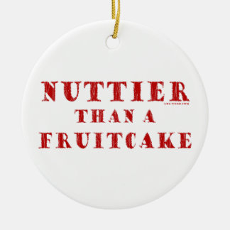 Nussartiger als ein Fruchtkuchen Keramik Ornament