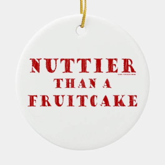 Nussartiger als ein Fruchtkuchen Keramik Ornament (Vorne)