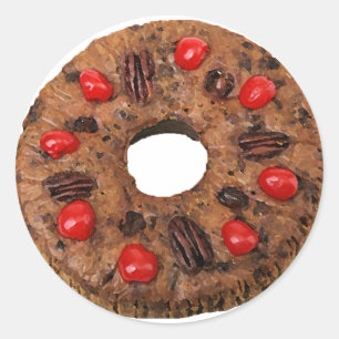 Nussartiger als ein Fruchtkuchen Runder Aufkleber