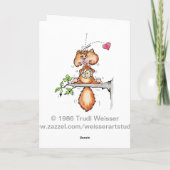 Nussartiger Valentinsgruß Feiertagskarte (Rückseite)