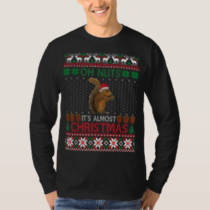 Nüsse Es ist Weihnachten Funny Eichhörnchen Weihna T-Shirt
